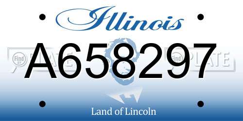 A658297 Illinois License Plate