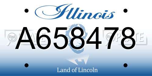 A658478 Illinois License Plate
