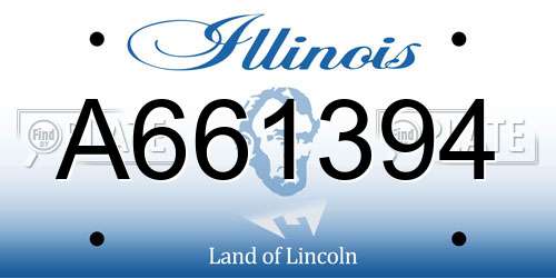 A661394 Illinois License Plate