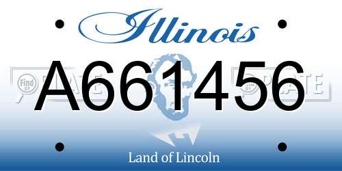 A661456 Illinois License Plate