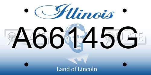 A66145G Illinois License Plate