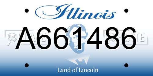 A661486 Illinois License Plate