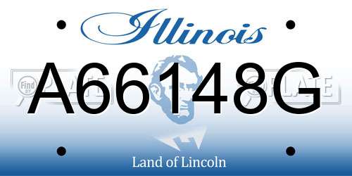A66148G Illinois License Plate
