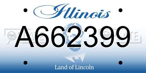 A662399 Illinois License Plate