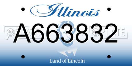 A663832 Illinois License Plate