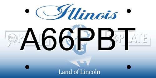 A66PBT Illinois License Plate