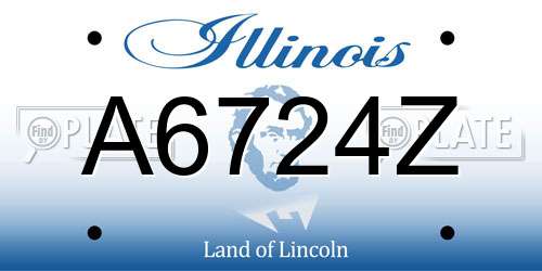 A6724Z Illinois License Plate