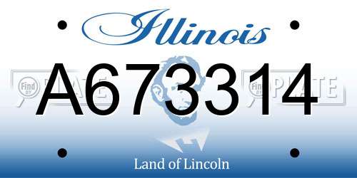 A673314 Illinois License Plate