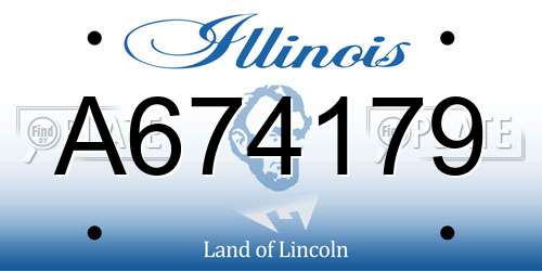 A674179 Illinois License Plate