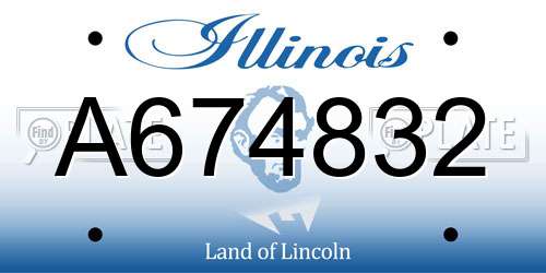 A674832 Illinois License Plate
