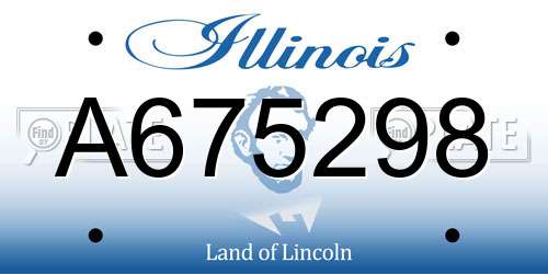 A675298 Illinois License Plate