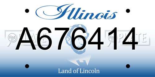 A676414 Illinois License Plate