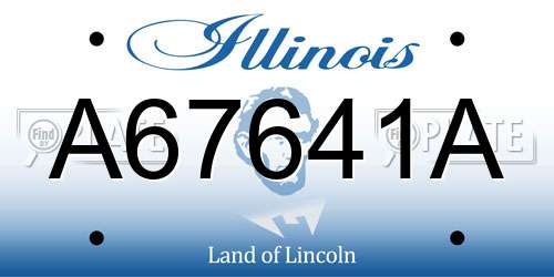 A67641A Illinois License Plate