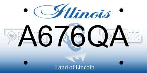 A676QA Illinois License Plate