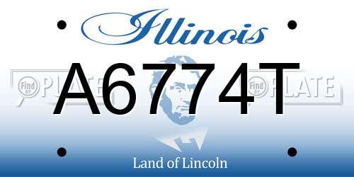 A6774T Illinois License Plate