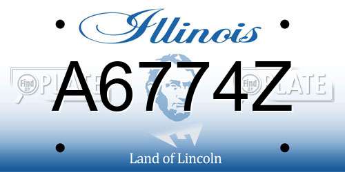 A6774Z Illinois License Plate