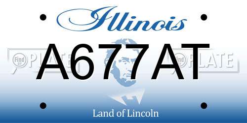 A677AT Illinois License Plate