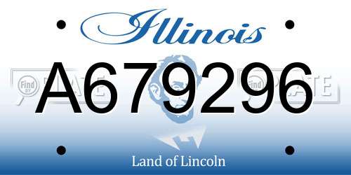 A679296 Illinois License Plate