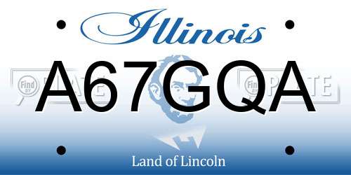 A67GQA Illinois License Plate