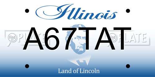 A67TAT Illinois License Plate