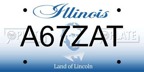 A67ZAT Illinois License Plate