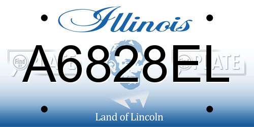 A6828EL Illinois License Plate