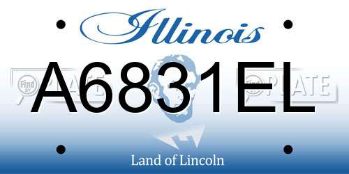 A6831EL Illinois License Plate