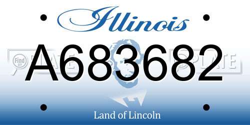 A683682 Illinois License Plate