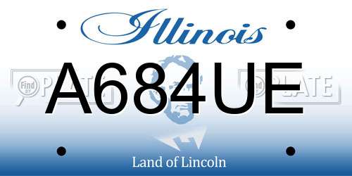 A684UE Illinois License Plate