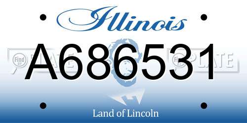 A686531 Illinois License Plate