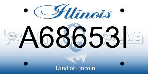 A68653I Illinois License Plate