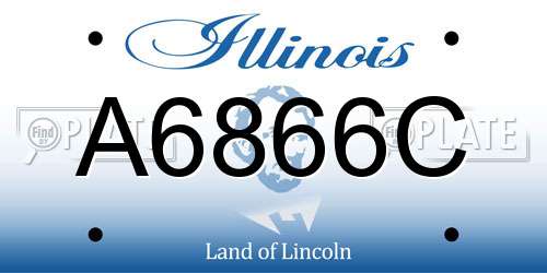 A6866C Illinois License Plate