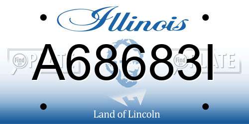A68683I Illinois License Plate