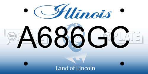 A686GC Illinois License Plate