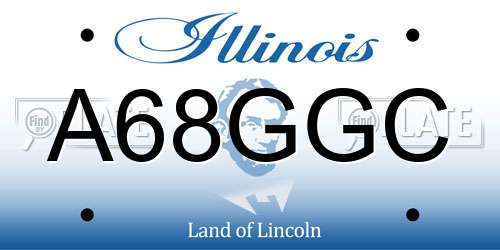 A68GGC Illinois License Plate