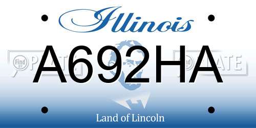 A692HA Illinois License Plate