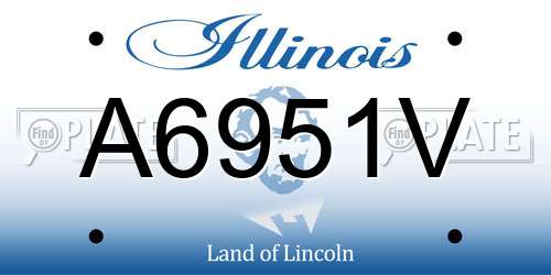 A6951V Illinois License Plate