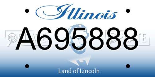 A695888 Illinois License Plate