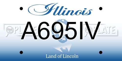A695IV Illinois License Plate