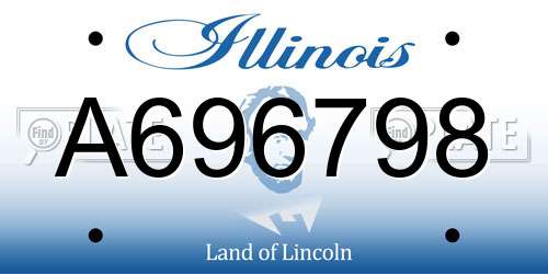 A696798 Illinois License Plate