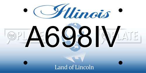 A698IV Illinois License Plate
