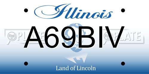 A69BIV Illinois License Plate