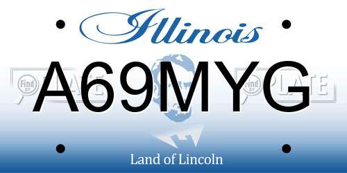 A69MYG Illinois License Plate