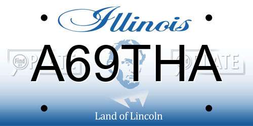 A69THA Illinois License Plate