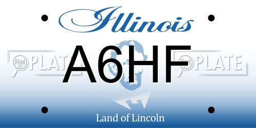 A6HF Illinois License Plate