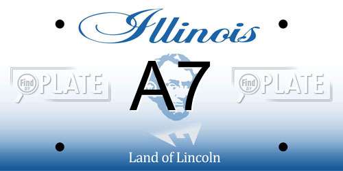 A7 Illinois License Plate