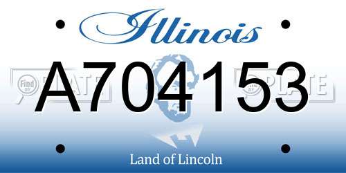 A704153 Illinois License Plate