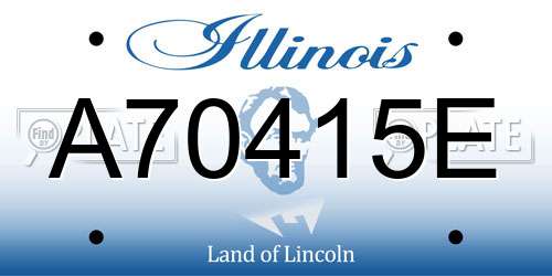 A70415E Illinois License Plate