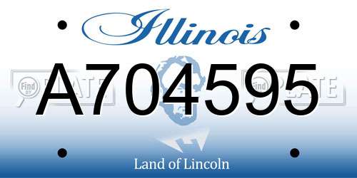 A704595 Illinois License Plate