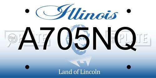 A705NQ Illinois License Plate